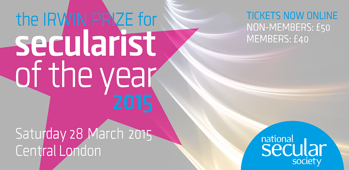 Secularist of the year 2015 picture and link