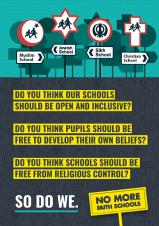 No More Faith Schools campaign leaflet