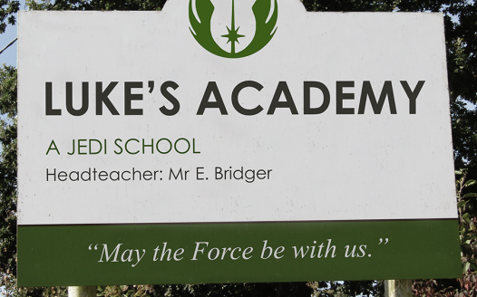 Jedi school sign