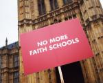 No More Faith Schools protest outside parliament