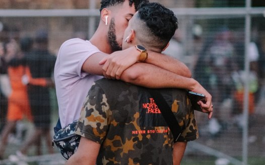 Men kissing same-sex attraction