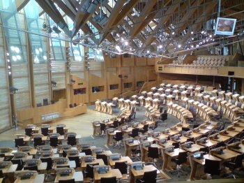 Scottish parliament chamber