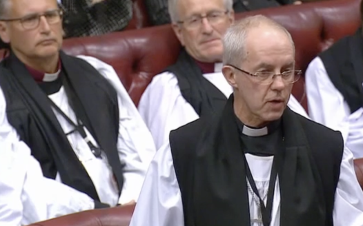 Justin Welby in parliament