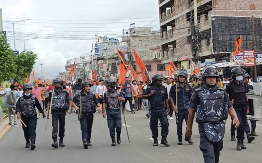 A Nepal town imposes a lockdown and beefs up security to prevent clashes between Hindus and Muslims