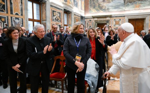 Pope Francis thanks Vatican journalists for uncovering Catholic scandals 'with sensitivity'