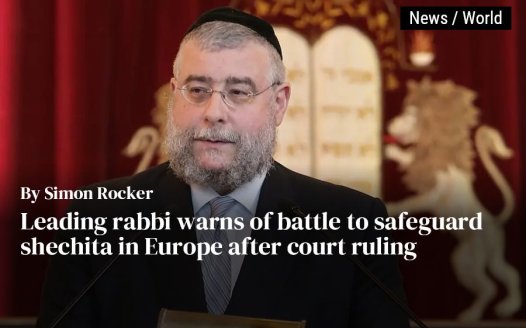 Rabbi warns of battle to keep non-stun slaughter in Europe after court ruling